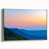 Landscape art painting of Alabama scenery in muted colors on a framed canvas, suitable for living room decor.