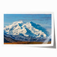 Extra large rolled print of Denali, Alaska scenery with muted earth tones, ideal for art wall dining room.
