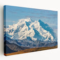 Large canvas print of Denali National Park in Alaska, featuring muted earth tones, ideal for kitchen wall art.