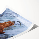 Extra large wall art featuring line art flowers in muted green and white tones, printed on rolled canvas.