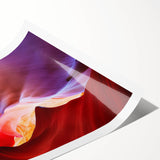 Extra large rolled print of Antelope Canyon in Arizona, featuring natural rock formations in warm earth tones.