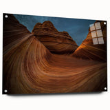 Acrylic print of Arizona's Coyote Buttes in natural earth tones, suitable for bedroom or dining room decor.