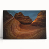 Black and white photo of Arizona's Coyote Buttes on stretched canvas, suitable for kitchen or bedroom wall art.
