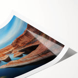 Extra large wall art of Glen Canyon in Arizona, depicted in earth tones on a rolled print.