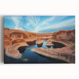 Black and white stretched canvas of Glen Canyon, Arizona, ideal for kitchen wall art.