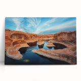 Black and white photo of Glen Canyon on stretched canvas, suited for kitchen or bedroom decor.