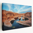 Large art print of Glen Canyon in Arizona on stretched canvas, featuring natural earth tones, ideal for kitchen wall art.