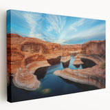 Large art print of Glen Canyon in Arizona on stretched canvas, featuring natural earth tones, ideal for kitchen wall art.
