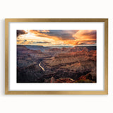 Extra large framed wall art of the Grand Canyon in textured earth tones, ideal for living room decor.