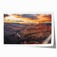 Grand Canyon landscape on extra large rolled canvas, featuring earthy tones, ideal for art wall dining room.