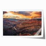 Grand Canyon landscape on extra large rolled canvas, featuring earthy tones, ideal for art wall dining room.