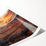 Extra large rolled print of the Grand Canyon in natural hues, ideal for large living room wall art.