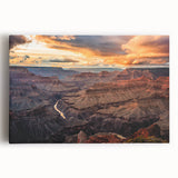 Black and white large art print of the Grand Canyon on stretched canvas, ideal for kitchen wall art.