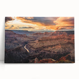Black and white stretched canvas of the Grand Canyon, ideal for kitchen wall art or bedroom ambiance.