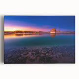 Black and white photograph of Lake Powell on stretched canvas, suitable for kitchen wall art.