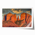 Extra large rolled print of Sedona landscape in muted earth tones, ideal for art wall dining room.