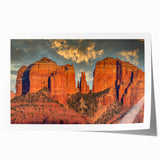 Extra large rolled print of Sedona landscape in muted earth tones, ideal for art wall dining room.