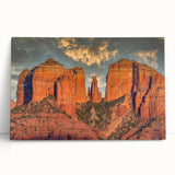 Black and white stretched canvas of Sedona landscape, ideal for kitchen wall art or bedroom ambiance.