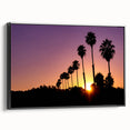 Black and white framed canvas of Beverly Hills landscape, ideal for bedroom wall decor.