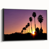Black and white framed canvas of Beverly Hills landscape, ideal for bedroom wall decor.