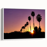 Vintage poster art of Beverly Hills with colorful accents on extra large, framed canvas, ideal for living room decor.
