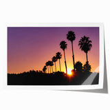 Rolled print of Beverly Hills scenery with lush green tones and floral elements, suitable for art wall dining room.