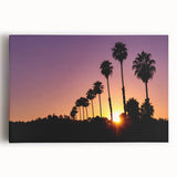 Black and white stretched canvas featuring a panoramic view of Beverly Hills, ideal for kitchen wall art.
