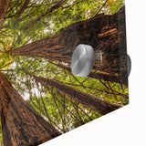 Large abstract depiction of Big Sur on acrylic glass in mid-century modernist style, ideal for dining room art.