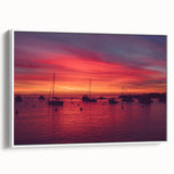 Vintage poster art of Catalina, California on framed canvas, featuring colorful art in extra large size.