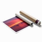 Extra large rolled print of Catalina, California scenery with vibrant floral elements.