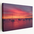 Large canvas print of Catalina, California coastline in muted blue and green tones, suitable for kitchen wall art.