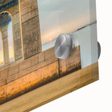 Large abstract wall art depicting California's Coronado scenery in mid-century modernist style on acrylic glass.