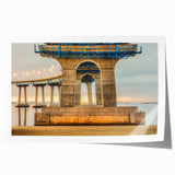 Rolled print of a Coronado, California scenery in soft pastel shades, suitable for art wall dining room.