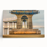 Black and white photograph of Coronado, California on stretched canvas, ideal for kitchen wall art.
