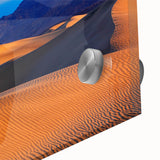 Acrylic print of a large abstract depiction of Death Valley in earthy tones.