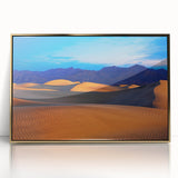 Large art print of Death Valley in muted earth tones on a framed acrylic, suitable for modern art wall decor.