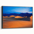 Black and white framed canvas of Death Valley landscape, ideal for bedroom wall art.