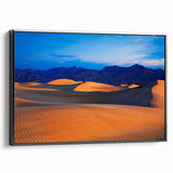 Black and white framed canvas of Death Valley landscape, ideal for bedroom wall art.