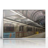 Acrylic print of Hollywood, California scenery in art deco style with pastel colors, ideal for modern art wall decor.