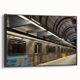 Black and white framed canvas of vintage Hollywood, California landscape, ideal for bedroom wall art.