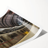 Extra large wall art featuring line art flowers in black on white, rolled print, suited for large living room decor.