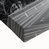 Black and white large art canvas of Los Angeles landscape, ideal for bedroom wall decor.