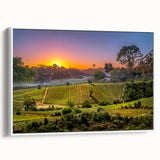 Vintage poster art of Napa Valley on a framed canvas showcasing vibrant colors, ideal for living room decor.