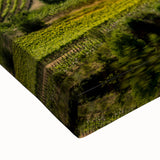 Black and white landscape art painting of Napa Valley on stretched canvas, ideal for bedroom wall art.