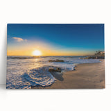 Black and white stretched canvas of San Diego skyline, ideal for kitchen wall art or bedroom ambiance.