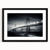 Colorful abstract art print of San Francisco skyline with vibrant hues on a large framed canvas, ideal for living room decor.