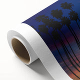 Art deco poster of Santa Barbara scenery in pastel shades on rolled canvas, ideal for nursery wall art.