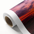 Art Deco poster of Santa Cruz scenery on rolled canvas, featuring pastel shades, perfect for nursery wall art.