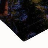 Large art of a black and white Sequoia landscape on stretched canvas, ideal for bedroom wall decor.