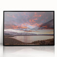 Large abstract wall art depicting the Sierra Nevada in muted earth tones on a framed acrylic.